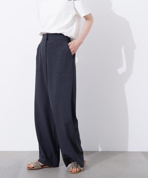 N.（N. Natural Beauty Basic）（エヌエヌナチュラルビューティーベーシック）の「【PS/低身長サイズ】ドライタッチストレートワイドパンツ《WEB限定商品》（その他パンツ・レディース・チャコールグレー/マスタード・MEDIUM/PS）」の12枚目の写真