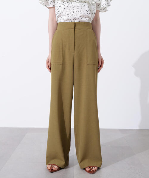 N.（N. Natural Beauty Basic）（エヌエヌナチュラルビューティーベーシック）の「【PS/低身長サイズ】ドライタッチストレートワイドパンツ《WEB限定商品》（その他パンツ・レディース・チャコールグレー/マスタード・MEDIUM/PS）」の22枚目の写真