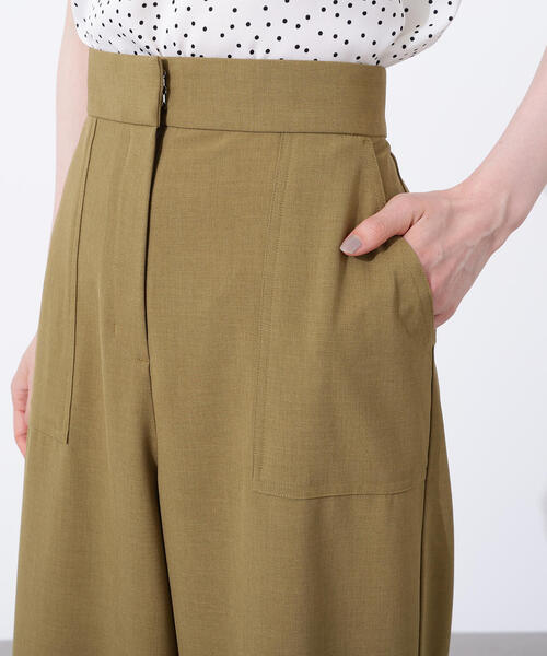 N.（N. Natural Beauty Basic）（エヌエヌナチュラルビューティーベーシック）の「【PS/低身長サイズ】ドライタッチストレートワイドパンツ《WEB限定商品》（その他パンツ・レディース・チャコールグレー/マスタード・MEDIUM/PS）」の8枚目の写真