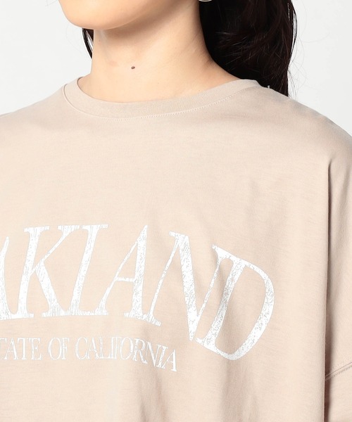 Grand PARK(グランドパーク)の「ワイドシルエットBIGロゴTシャツ(Tシャツ/カットソー・レディース・レッド/ホワイト/ブラック/ベージュ・FREE)」の11枚目の写真