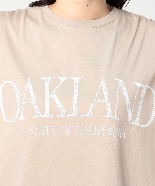 Grand PARK(グランドパーク)の「ワイドシルエットBIGロゴTシャツ(Tシャツ/カットソー・レディース・レッド/ホワイト/ブラック/ベージュ・FREE)」の18枚目の写真
