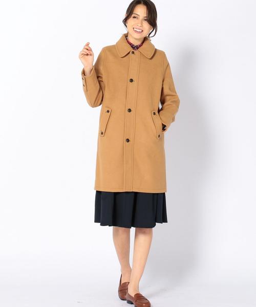 coen(コーエン)の「メルトンロングコート◆(その他アウター・レディース・ダークグレー/ベージュ・LARGE/MEDIUM)」の3枚目の写真