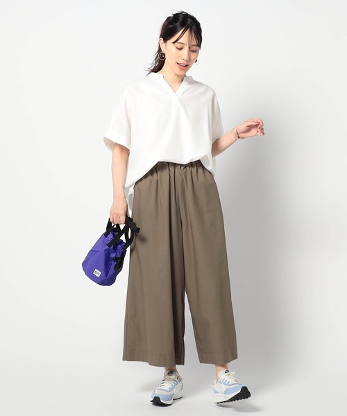 Grand PARK（グランドパーク）の「新型　スーパーストレッチセミワイドパンツ（その他パンツ・レディース・ブラウン/チャコールグレー/カーキ・FREE）」の4枚目の写真