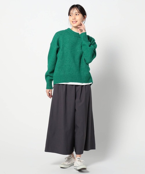 Grand PARK（グランドパーク）の「新型　スーパーストレッチセミワイドパンツ（その他パンツ・レディース・ブラウン/チャコールグレー/カーキ・FREE）」の5枚目の写真