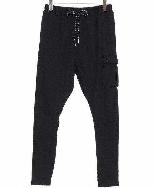 CAMBIO（カンビオ）の「mp13788- Bonded Fleece Backing Twill One Side Cargo Tight Fit Pants タイトフィットパンツ（カーゴパンツ・メンズ・ブラック・S/M/L）」の14枚目の写真