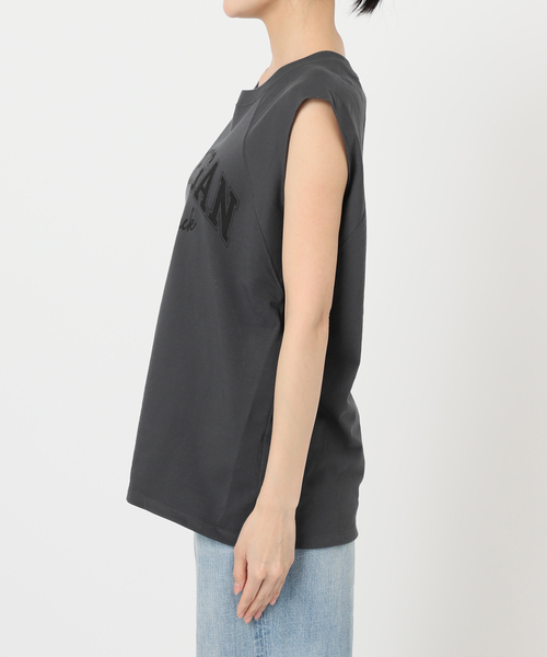 tシャツ ミニ裏毛ロゴノースリーブプルオーバー レディース セール】ミニ裏毛ロゴノースリーブプルオーバー（Tシャツ