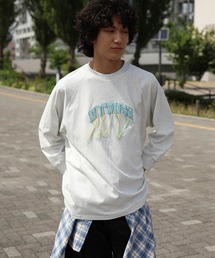 HOOK -original- フリンジデザイン英字刺繍ロンTEE