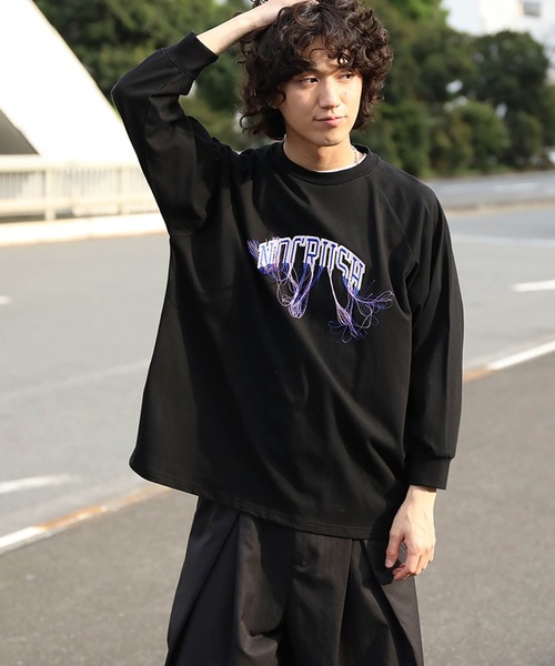 HOOK(フック)の「HOOK -original- フリンジデザイン英字刺繍ロンTEE(Tシャツ/カットソー・メンズ・ライトグレー/ブラック・MEDIUM/LARGE/X-LARGE)」の18枚目の写真