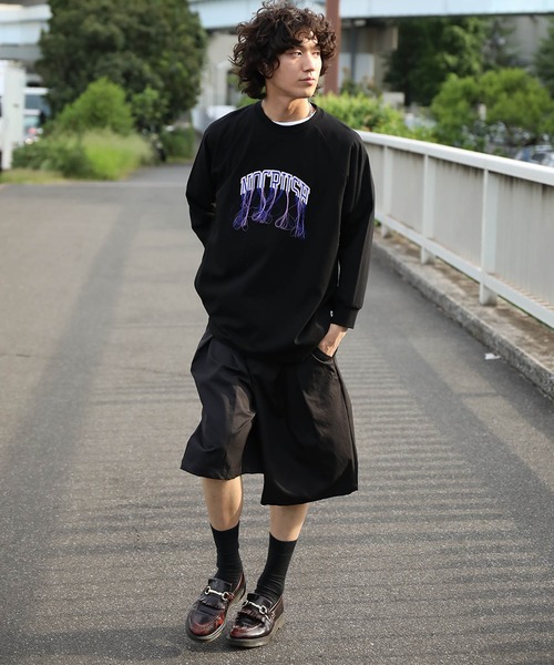 HOOK(フック)の「HOOK -original- フリンジデザイン英字刺繍ロンTEE(Tシャツ/カットソー・メンズ・ライトグレー/ブラック・MEDIUM/LARGE/X-LARGE)」の20枚目の写真