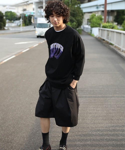 HOOK(フック)の「HOOK -original- フリンジデザイン英字刺繍ロンTEE(Tシャツ/カットソー・メンズ・ライトグレー/ブラック・MEDIUM/LARGE/X-LARGE)」の22枚目の写真