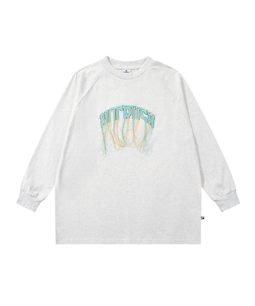 HOOK(フック)の「HOOK -original- フリンジデザイン英字刺繍ロンTEE(Tシャツ/カットソー・メンズ・ライトグレー/ブラック・MEDIUM/LARGE/X-LARGE)」の6枚目の写真