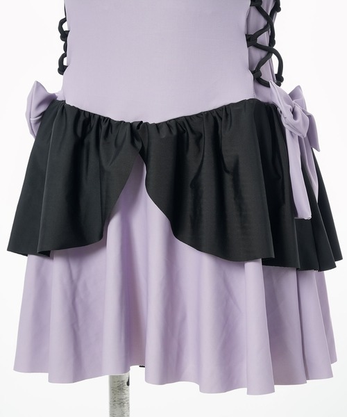 DearMyLove（ディアマイラブ）の「魔法少女サイドレースアップ水着（水着・レディース・ベビーピンク/ブラック/パープル/サックスブルー・MEDIUM/LARGE/LL）」の13枚目の写真