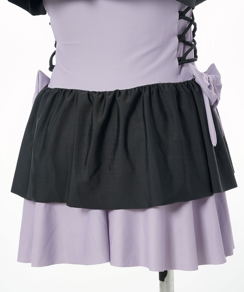 DearMyLove（ディアマイラブ）の「魔法少女サイドレースアップ水着（水着・レディース・ベビーピンク/ブラック/パープル/サックスブルー・MEDIUM/LARGE/LL）」の12枚目の写真