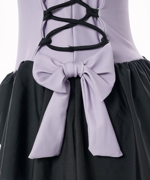 DearMyLove（ディアマイラブ）の「魔法少女サイドレースアップ水着（水着・レディース・ベビーピンク/ブラック/パープル/サックスブルー・MEDIUM/LARGE/LL）」の9枚目の写真