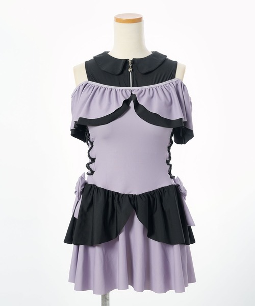 DearMyLove（ディアマイラブ）の「魔法少女サイドレースアップ水着（水着・レディース・ベビーピンク/ブラック/パープル/サックスブルー・MEDIUM/LARGE/LL）」の19枚目の写真