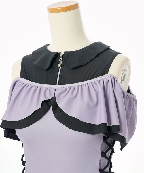 DearMyLove（ディアマイラブ）の「魔法少女サイドレースアップ水着（水着・レディース・ベビーピンク/ブラック/パープル/サックスブルー・MEDIUM/LARGE/LL）」の15枚目の写真