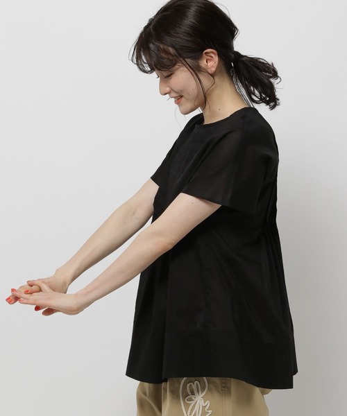 nagonstans バルーンシャツ　(ブラック) haco!（ハコ）の「今日はきちんとな日！にお任せあれ 華やぐ