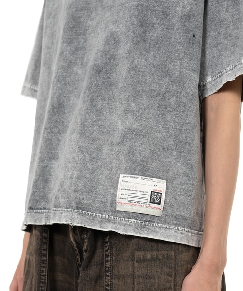 Maison MIHARA YASUHIRO(メゾンミハラヤスヒロ)の「Bleached T-shirt(Tシャツ/カットソー・レディース・グレー/ブラック・36/38)」の9枚目の写真