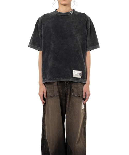 Maison MIHARA YASUHIRO(メゾンミハラヤスヒロ)の「Bleached T-shirt(Tシャツ/カットソー・レディース・グレー/ブラック・36/38)」の4枚目の写真