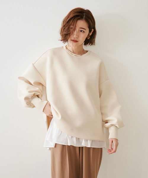 Emma Taylor(エマテイラー)の「【長さ調整可能◎】ドッキングフレアーヘムレイヤードキャミソール(Tシャツ/カットソー・レディース・ホワイト/ブラック/サックスブルー・FREE)」の14枚目の写真
