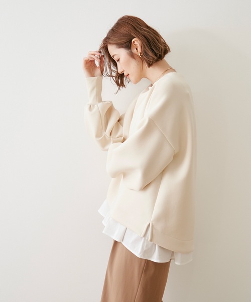 Emma Taylor(エマテイラー)の「【長さ調整可能◎】ドッキングフレアーヘムレイヤードキャミソール(Tシャツ/カットソー・レディース・ホワイト/ブラック/サックスブルー・FREE)」の15枚目の写真