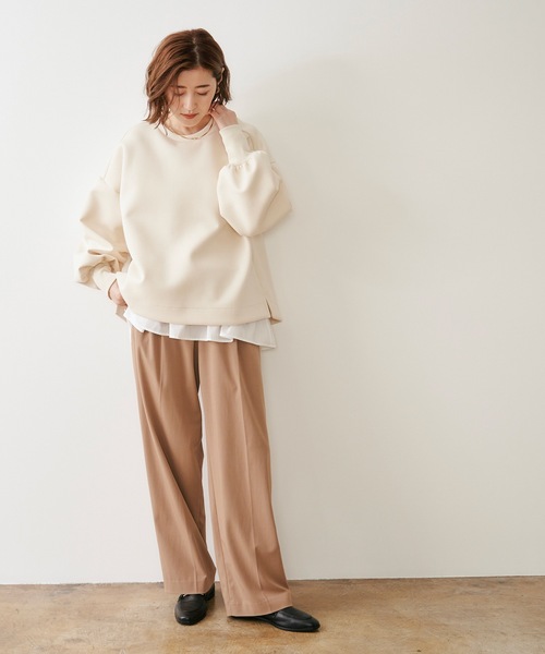 Emma Taylor(エマテイラー)の「【長さ調整可能◎】ドッキングフレアーヘムレイヤードキャミソール(Tシャツ/カットソー・レディース・ホワイト/ブラック/サックスブルー・FREE)」の16枚目の写真
