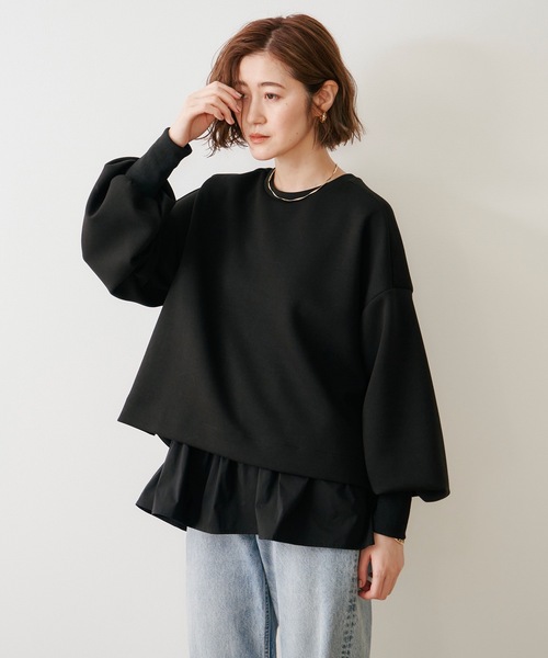 Emma Taylor(エマテイラー)の「【長さ調整可能◎】ドッキングフレアーヘムレイヤードキャミソール(Tシャツ/カットソー・レディース・ホワイト/ブラック/サックスブルー・FREE)」の18枚目の写真