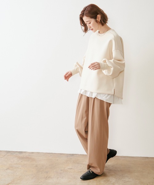 Emma Taylor(エマテイラー)の「【長さ調整可能◎】ドッキングフレアーヘムレイヤードキャミソール(Tシャツ/カットソー・レディース・ホワイト/ブラック/サックスブルー・FREE)」の17枚目の写真