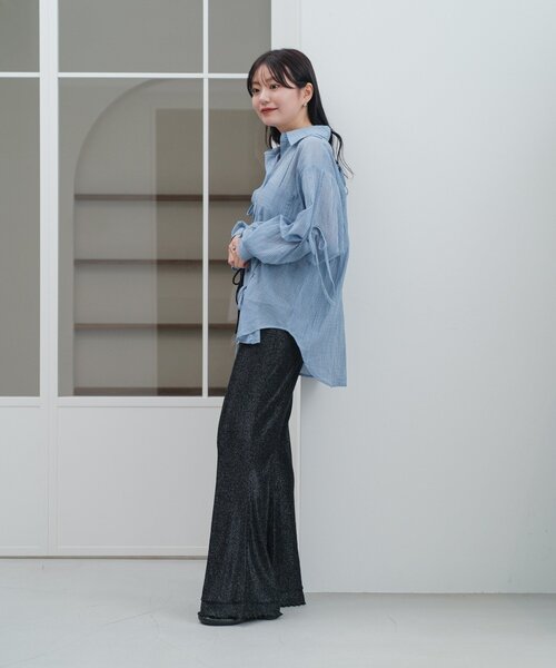 Kastane(カスタネ)の「ラメカットフレアパンツ(その他パンツ・レディース・ブラック・FREE)」の9枚目の写真