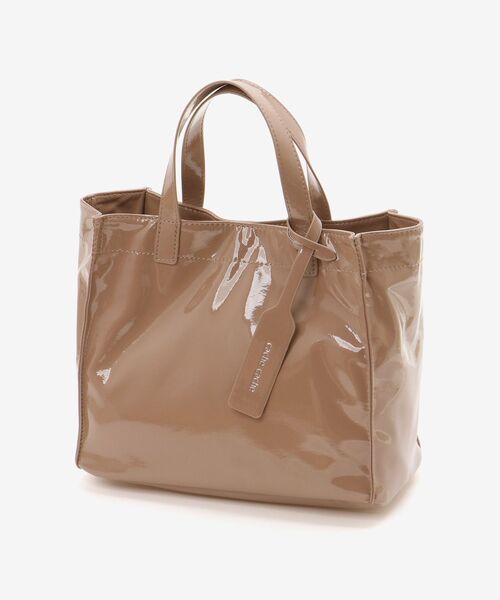 le.coeur blanc（ルクールブラン）の「エナメルトートバッグS（トートバッグ・レディース・ベージュ/ダークグレー・FREE）」の10枚目の写真