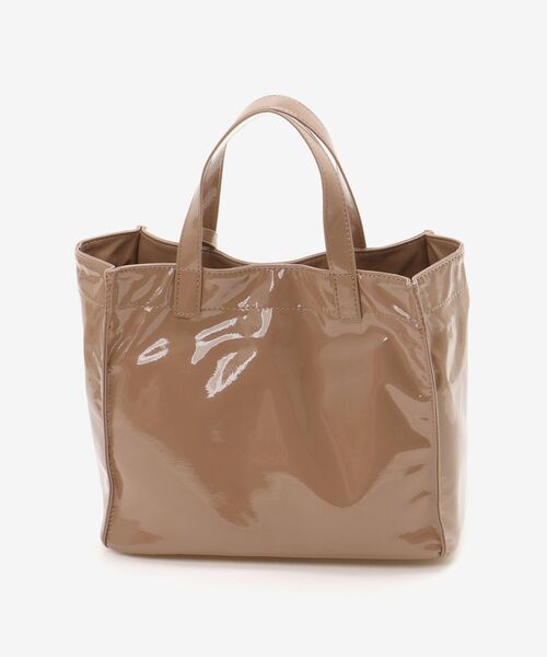 le.coeur blanc（ルクールブラン）の「エナメルトートバッグS（トートバッグ・レディース・ベージュ/ダークグレー・FREE）」の16枚目の写真