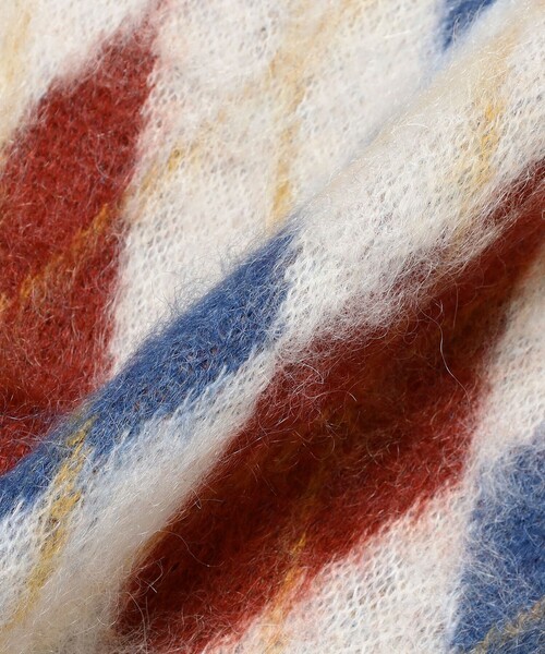 BEAMS PLUS（ビームスプラス）の「アーガイル モヘア ダブルジャカード ニット ベスト（ニット/セーター・メンズ・オフホワイト/ネイビー/ブラウン・XL/L/S/M）」の13枚目の写真