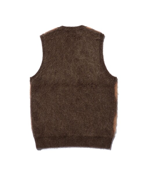 BEAMS PLUS（ビームスプラス）の「アーガイル モヘア ダブルジャカード ニット ベスト（ニット/セーター・メンズ・オフホワイト/ネイビー/ブラウン・XL/L/S/M）」の19枚目の写真