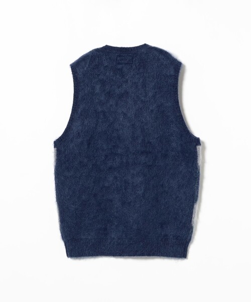 セール】アーガイル モヘア ダブルジャカード ニット ベスト（ニット