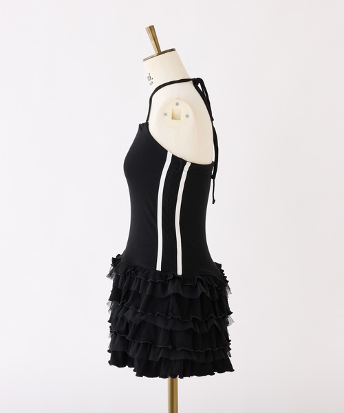 Seemi. byNICECLAUP（ シーミーバイナイスクラップ）の「【Seemi.】刺繍入りフリルチュニック（チュニック・レディース・杢グレー/ブラック/ホワイト・FREE）」の22枚目の写真