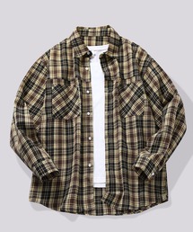 TOBEE（トゥビー）の「【TOBEE】リラックスフィット オンブレチェック ネルシャツ（シャツ/ブラウス）」