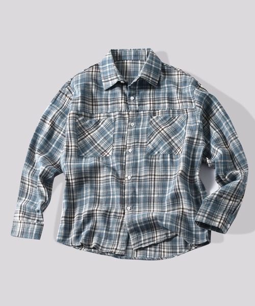 TOBEE(トゥビー)の「【TOBEE】グラデーション チェックシャツ(シャツ/ブラウス・メンズ・ブラウン/ブルー・X-LARGE/LARGE/MEDIUM/SMALL)」の21枚目の写真