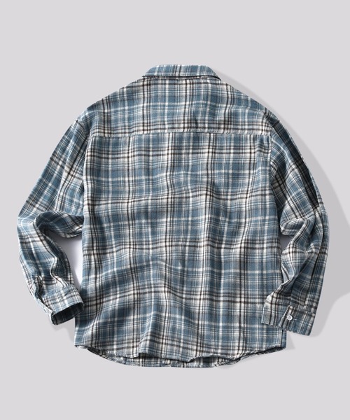 TOBEE(トゥビー)の「【TOBEE】グラデーション チェックシャツ(シャツ/ブラウス・メンズ・ブラウン/ブルー・X-LARGE/LARGE/MEDIUM/SMALL)」の22枚目の写真