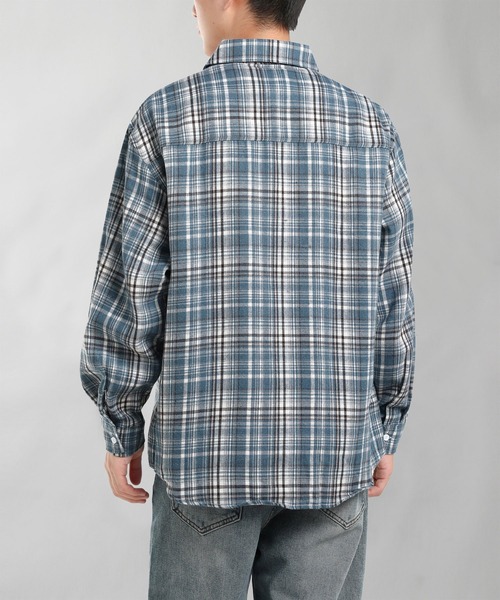 TOBEE(トゥビー)の「【TOBEE】グラデーション チェックシャツ(シャツ/ブラウス・メンズ・ブラウン/ブルー・X-LARGE/LARGE/MEDIUM/SMALL)」の11枚目の写真