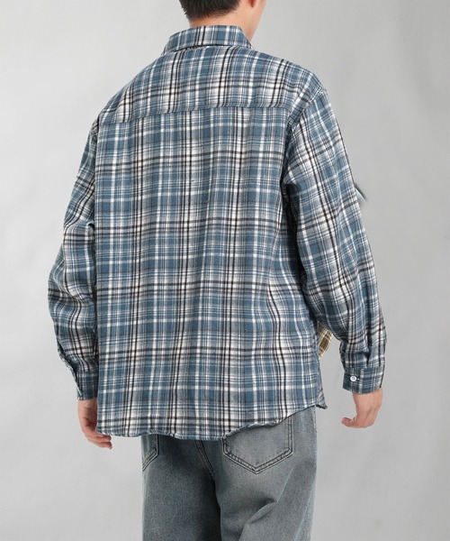 TOBEE(トゥビー)の「【TOBEE】グラデーション チェックシャツ(シャツ/ブラウス・メンズ・ブラウン/ブルー・X-LARGE/LARGE/MEDIUM/SMALL)」の12枚目の写真