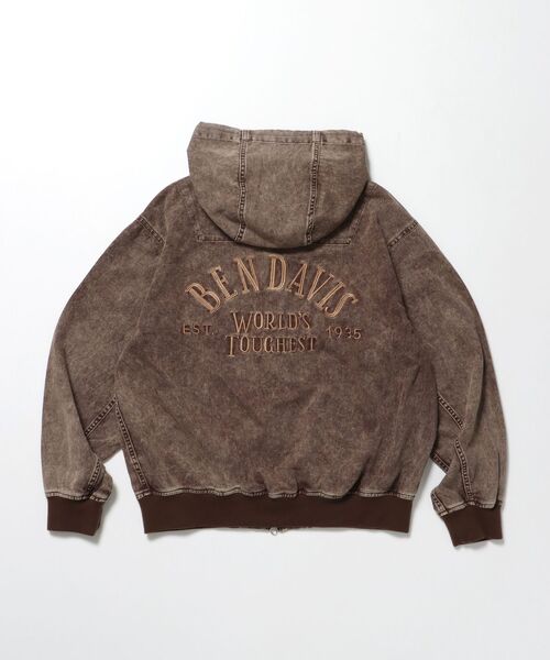 BLEACHED TWILL ZIP HOODIE（ブルゾン）｜BEN DAVIS（ベンデイビス）の