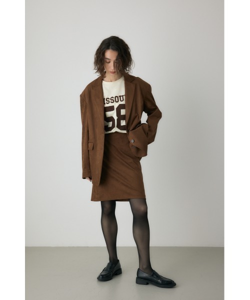 crie conforto（クリーコンフォルト）の「スエードライクミニスカート　冬服（スカート・レディース・ブラック/カーキ/キャメル・FREE）」の5枚目の写真