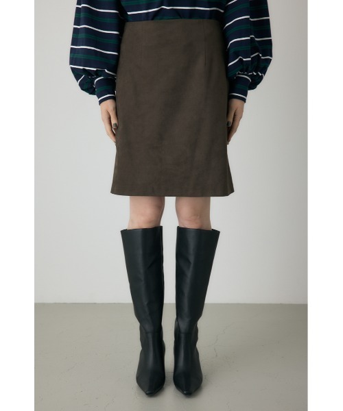 crie conforto（クリーコンフォルト）の「スエードライクミニスカート　冬服（スカート・レディース・ブラック/カーキ/キャメル・FREE）」の16枚目の写真