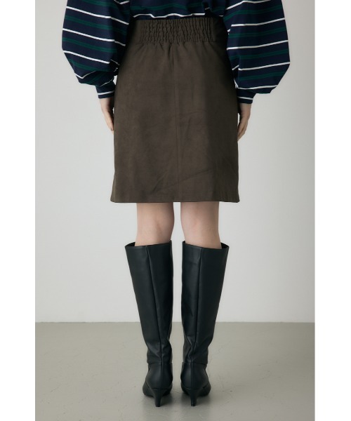 crie conforto（クリーコンフォルト）の「スエードライクミニスカート　冬服（スカート・レディース・ブラック/カーキ/キャメル・FREE）」の18枚目の写真
