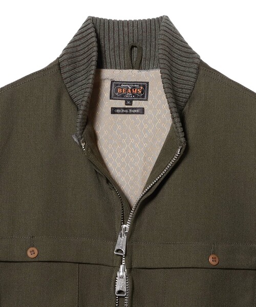BEAMS PLUS（ビームスプラス）の「ウール エラスティック フィールダー ジャケット（ブルゾン・メンズ・グリーン・L/M/S/XL）」の5枚目の写真