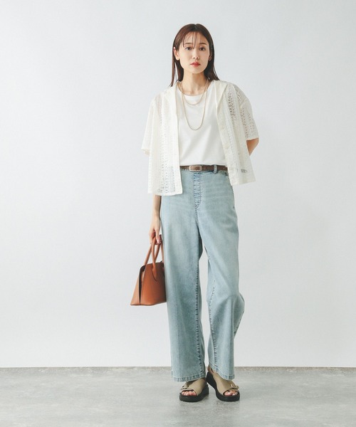 GLOBAL WORK（グローバルワーク）の「快適裾ラウンドプルオーバーノースリーブ/577922（Tシャツ/カットソー・レディース・ブラウン/ブラック/オフホワイト/ピンク・MEDIUM/LARGE）」の14枚目の写真