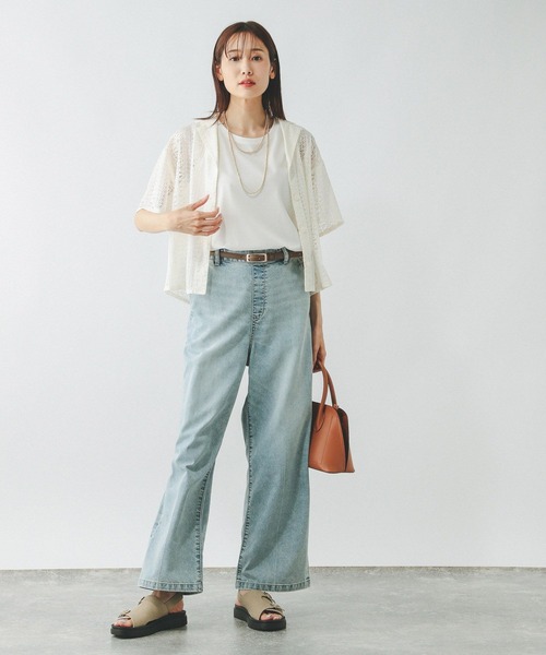 GLOBAL WORK（グローバルワーク）の「快適裾ラウンドプルオーバーノースリーブ/577922（Tシャツ/カットソー・レディース・ブラウン/ブラック/オフホワイト/ピンク・MEDIUM/LARGE）」の15枚目の写真