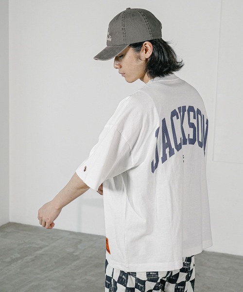 BAYFLOW(ベイフロー)の「フェード刺繍ロゴCAP(キャップ・メンズ・ベージュ/チャコール/グリーン・FREE)」の7枚目の写真