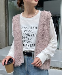 JURGEN LEHL ニットベスト ベージュ系 新品未使用♡ Aletta vita ベスト Vネック ノーカラー レイヤード カジュアル