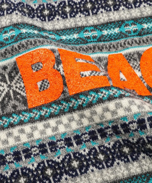 kolor BEACON(カラービーコン)の「25WBM-N02331(ニット/セーター・メンズ・ライトグレー/ブラウン・3/2)」の7枚目の写真